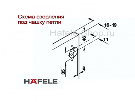 Крепежный комплект EXL для внутренней дввери 16-19мм 35мм 