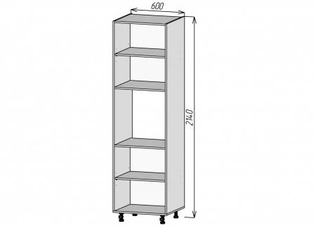 Кухонный корпус ПД600х2140мм (3уп)