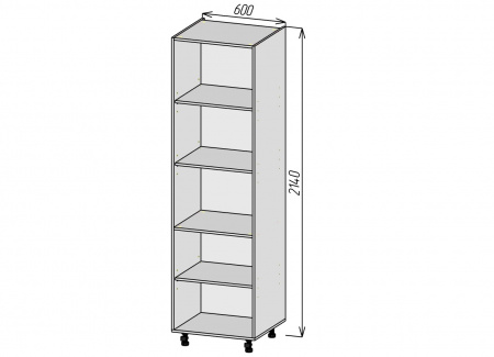 Кухонный корпус ПП600х2140мм (3уп)