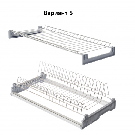 Сушка д/посуды 800мм / Вариант No5 (нерж) с рамкой, поддон пластик.-2шт, 13.09.04.5.0.1(2059)