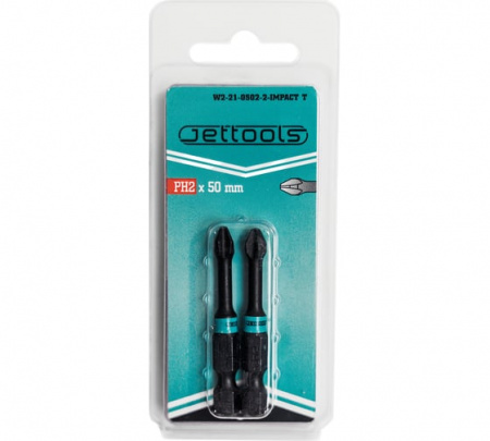 Бита ударная торсионные PH2*50мм Jettools (2 шт)
